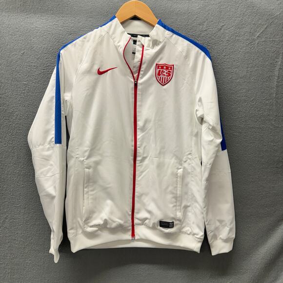 US National Soccer Team Jacket Wpmens Small 2015 Logo Full Zip Activewear Nike - Picture 1 of 10